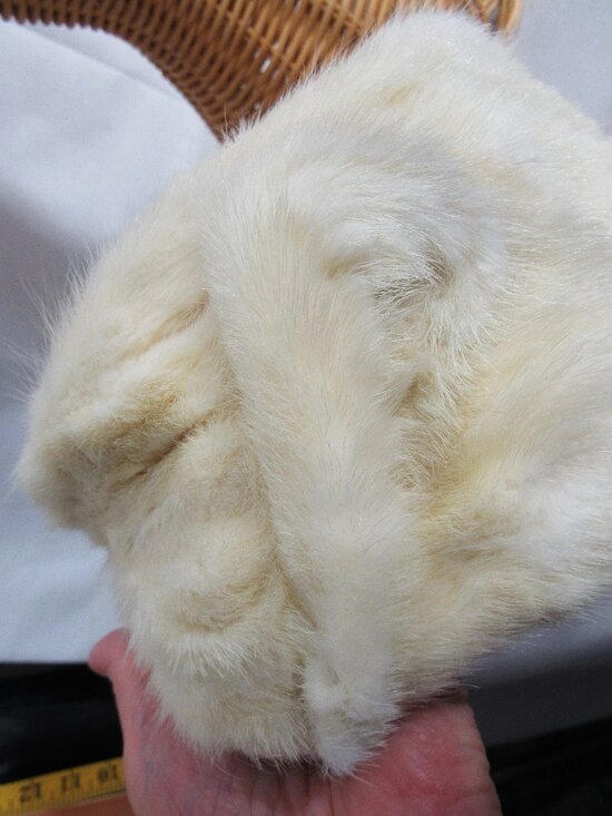 FRANKLIN SIMON  WHITE MINK LADIES HAT, MID CENTURY, EXCELLENT CONDITION main image 5